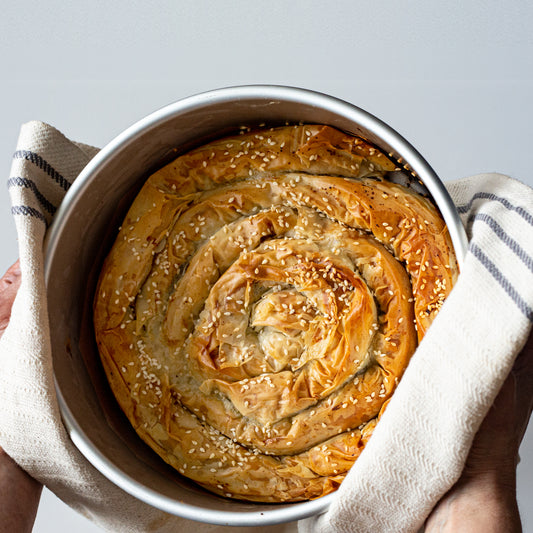 Phyllo Roll with Spinach and Cheese (Borek/Spinach pie)