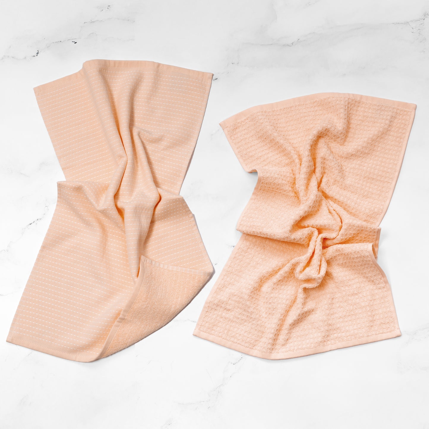 Mixed Basic Kitchen Towel Set - Peach