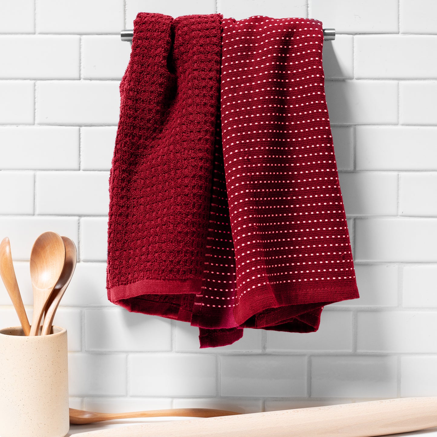 Mixed Basic Kitchen Towel Set - Cherry