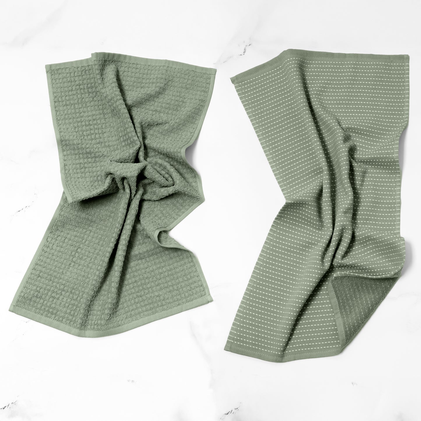 Mixed Basic Kitchen Towel Set - Kale