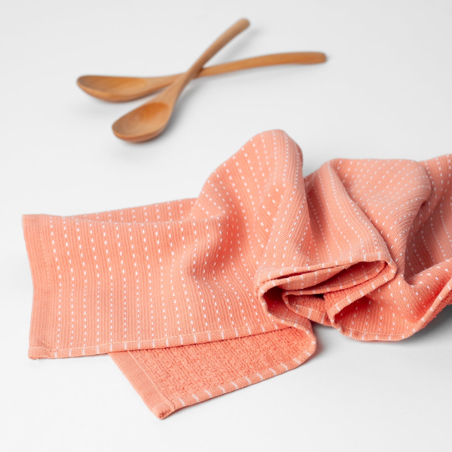 Mixed Basic Kitchen Towel Set - Salmon