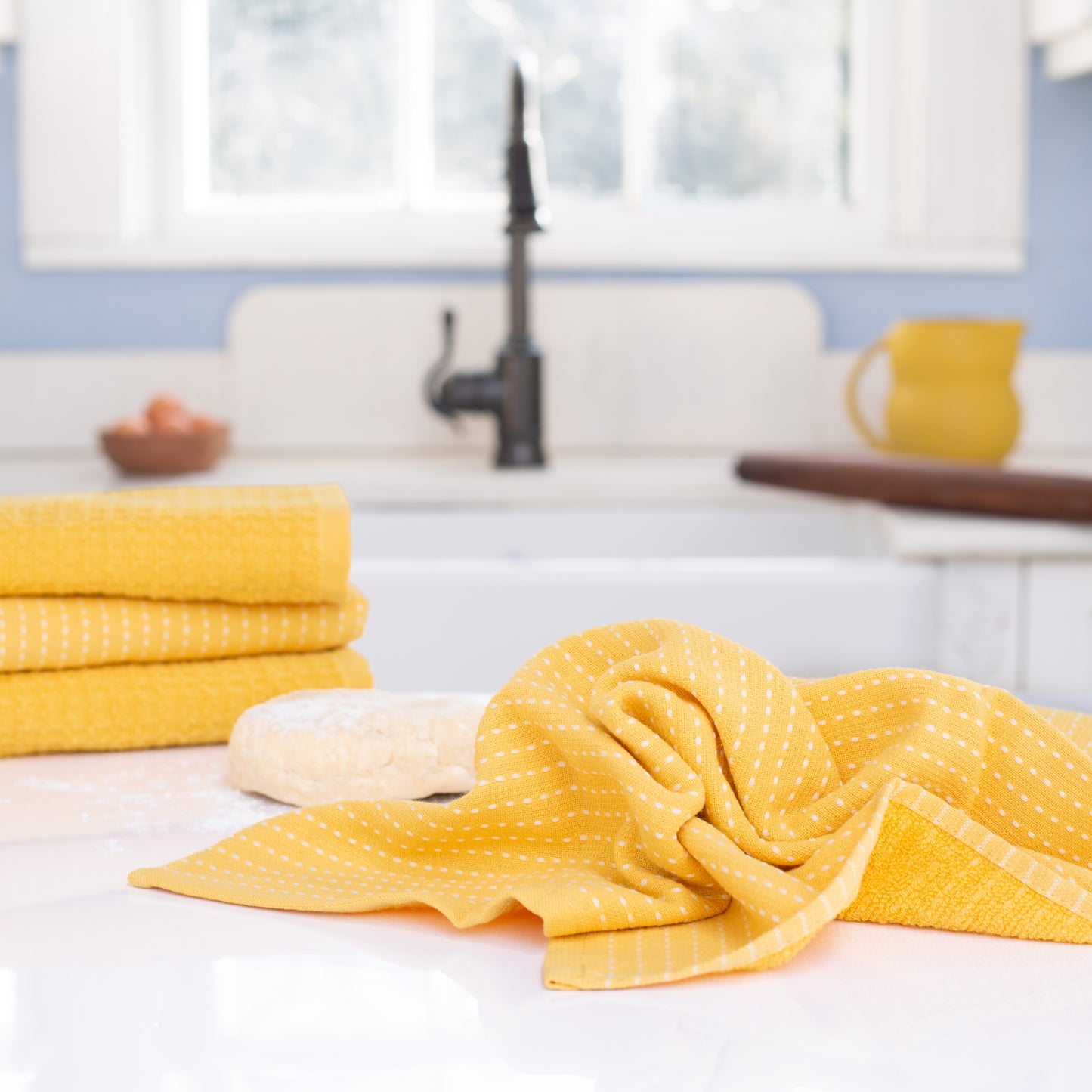 Mixed Basic Kitchen Towel Set - Turmeric
