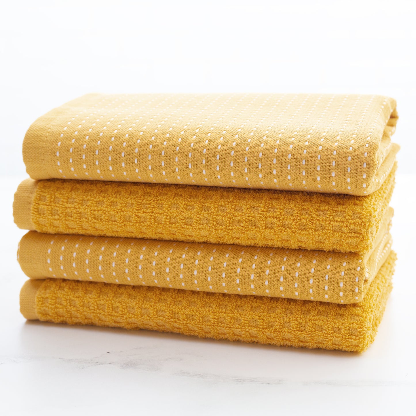 Mixed Basic Kitchen Towel Set - Turmeric