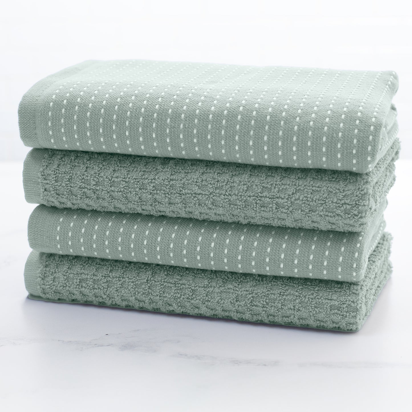 Mixed Basic Kitchen Towel Set - Blue Maize