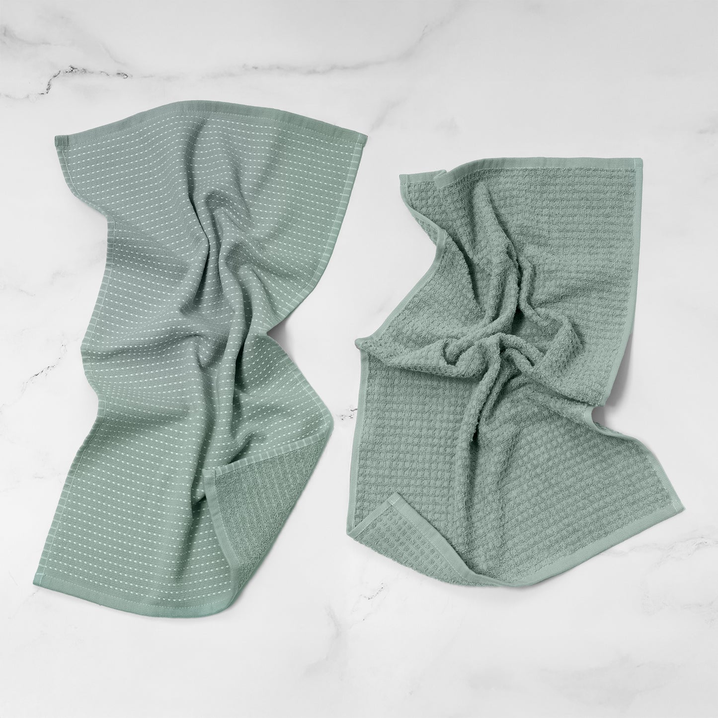Mixed Basic Kitchen Towel Set - Blue Maize