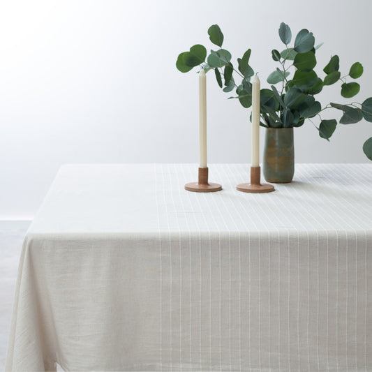 Washed Linen-Cotton Tablecloth- Natural Linen