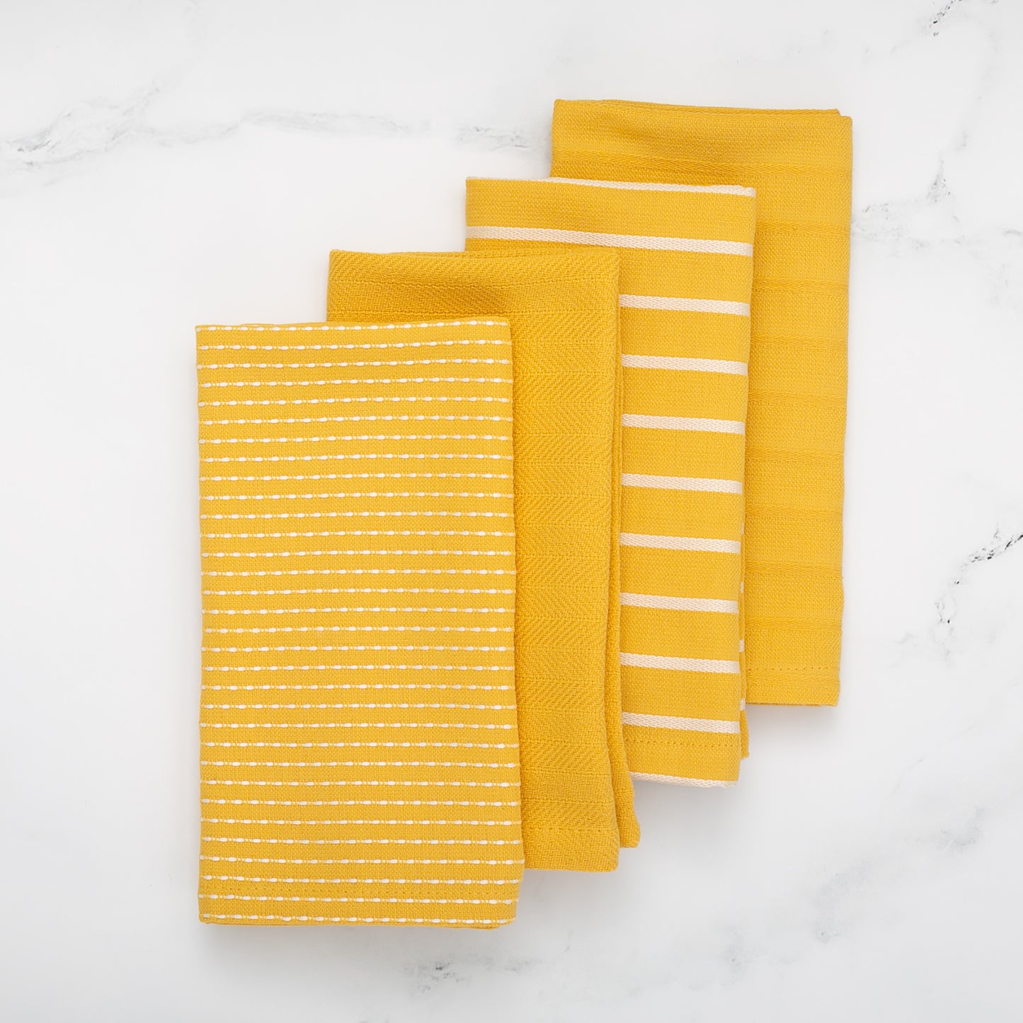 To Each Their Own napkin set - Turmeric & White