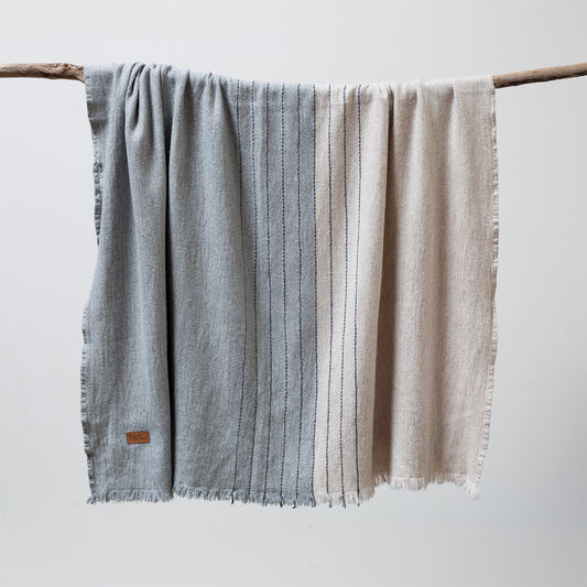 Horizon Throw - Beige/Light Gray/Navy