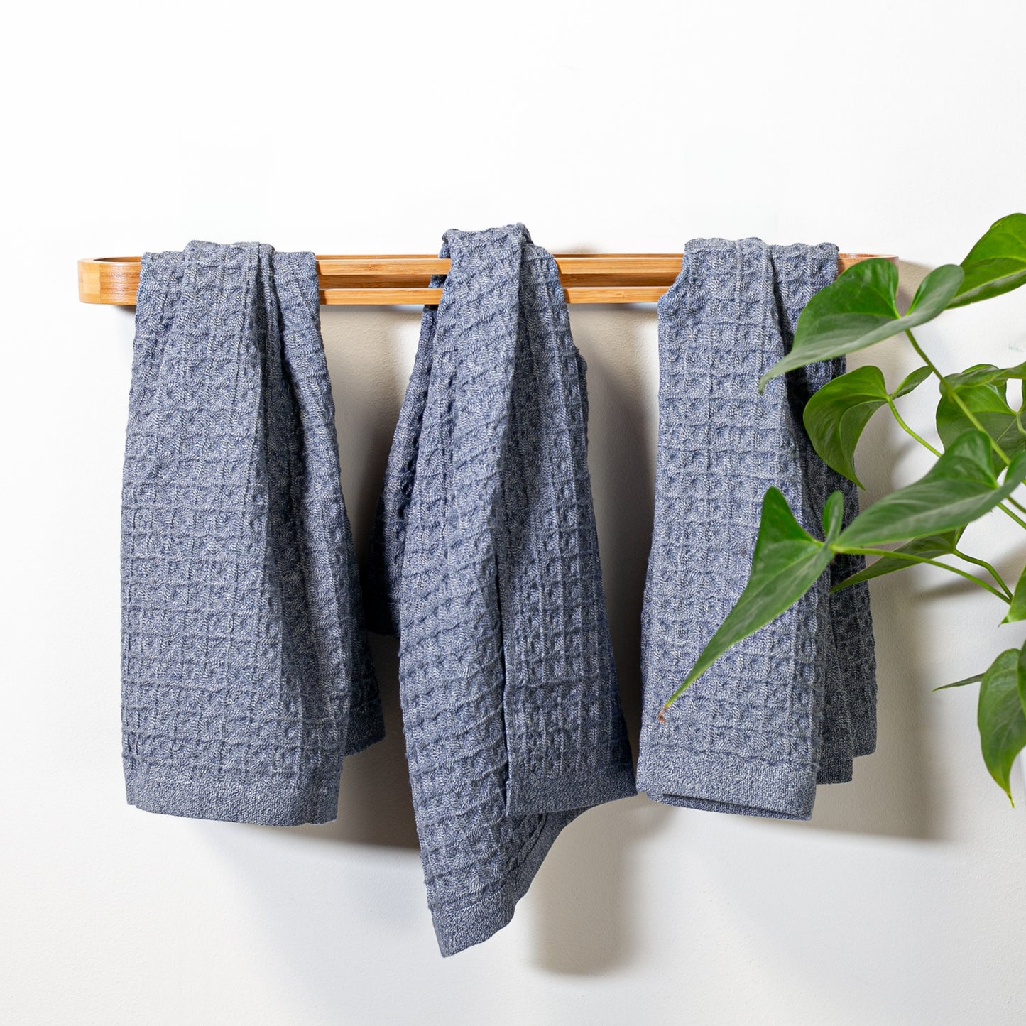 Waffle Hand Towel 3 pc set Slate