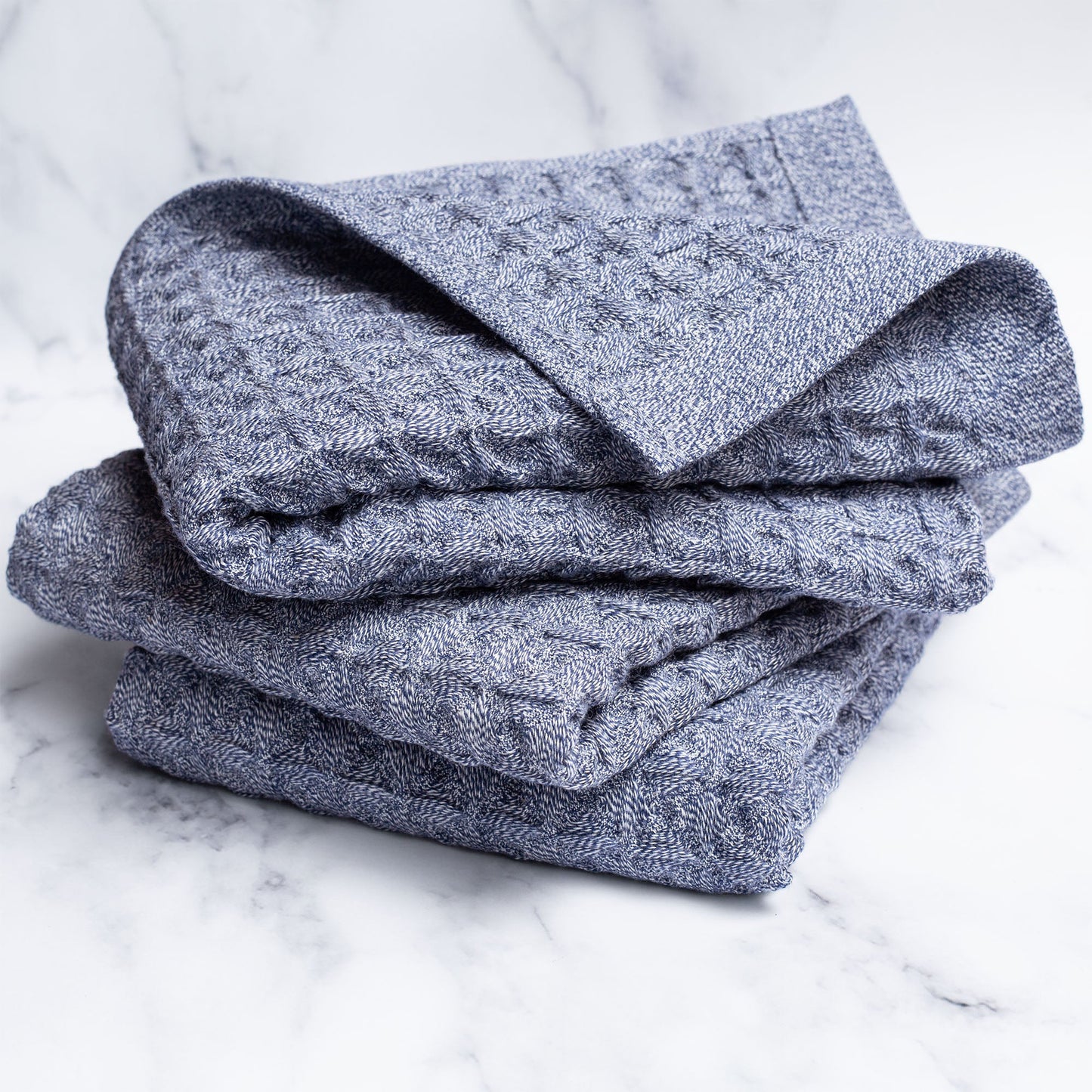 Waffle Hand Towel 3 pc set Slate