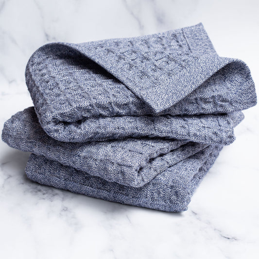 Waffle Hand Towel 3 pc set Slate