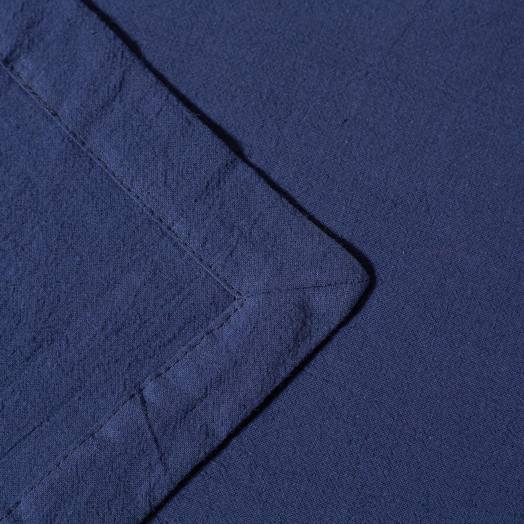 Washed Linen-Cotton Tablecloth- Navy
