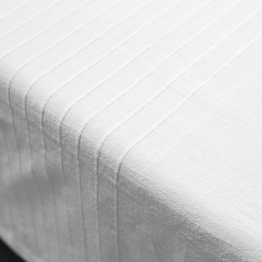 Washed Linen-Cotton Tablecloth- White