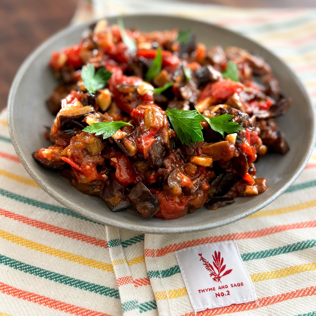 Mediterranean Roasted Eggplant & Tomato