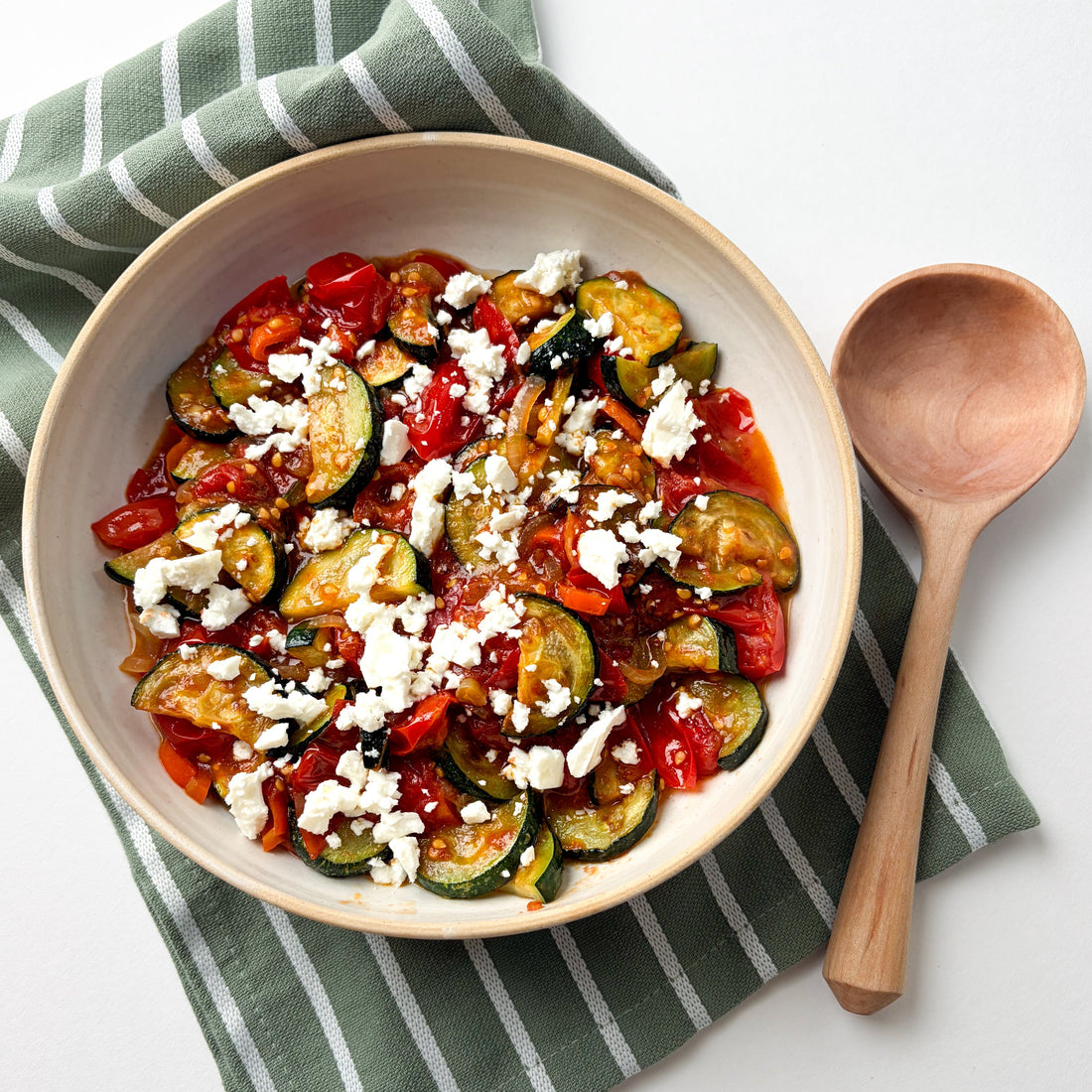Zucchini with Tomato and Feta