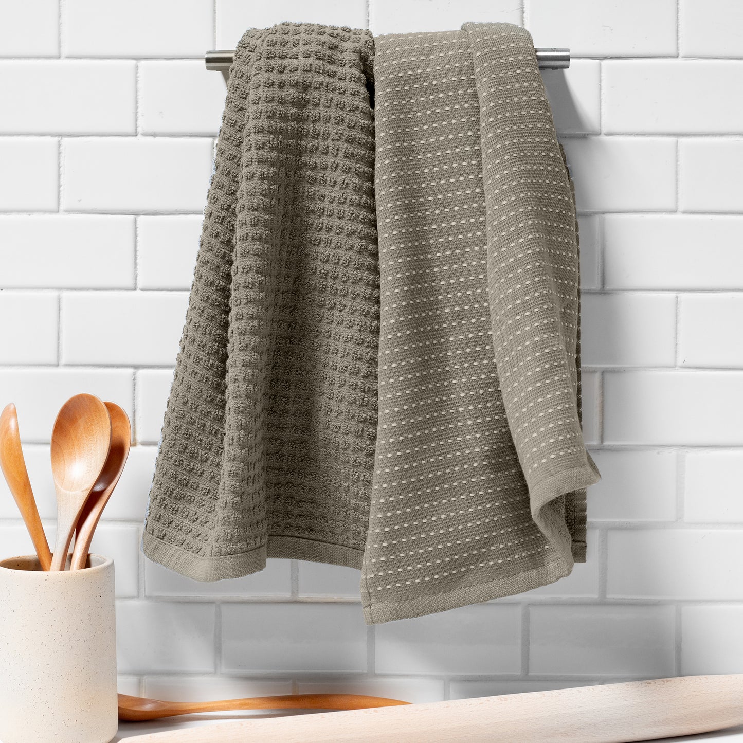 Mixed Basic Kitchen Towel Set - Mocha