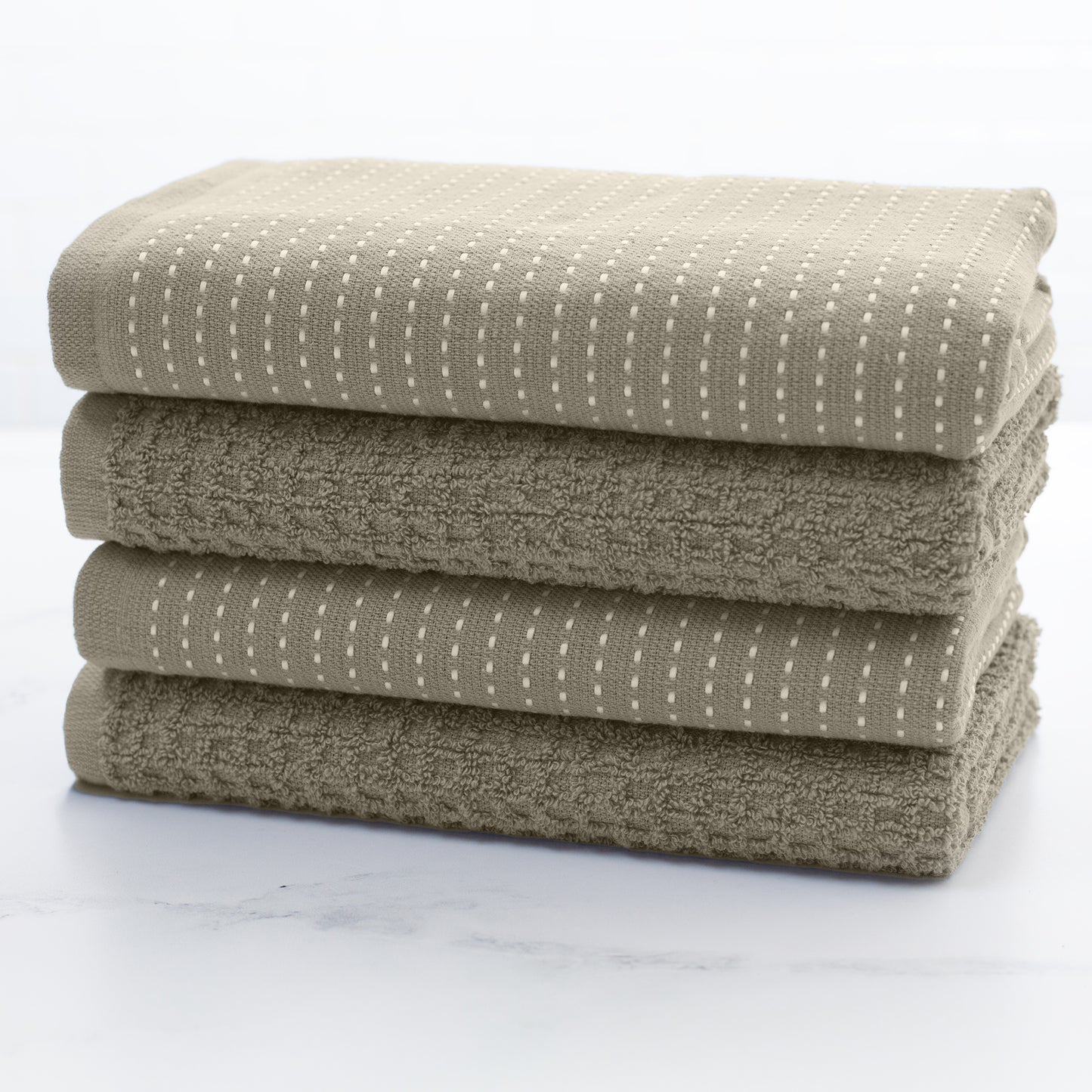 Mixed Basic Kitchen Towel Set - Mocha