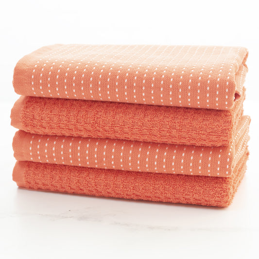 Mixed Basic Kitchen Towel Set - Salmon