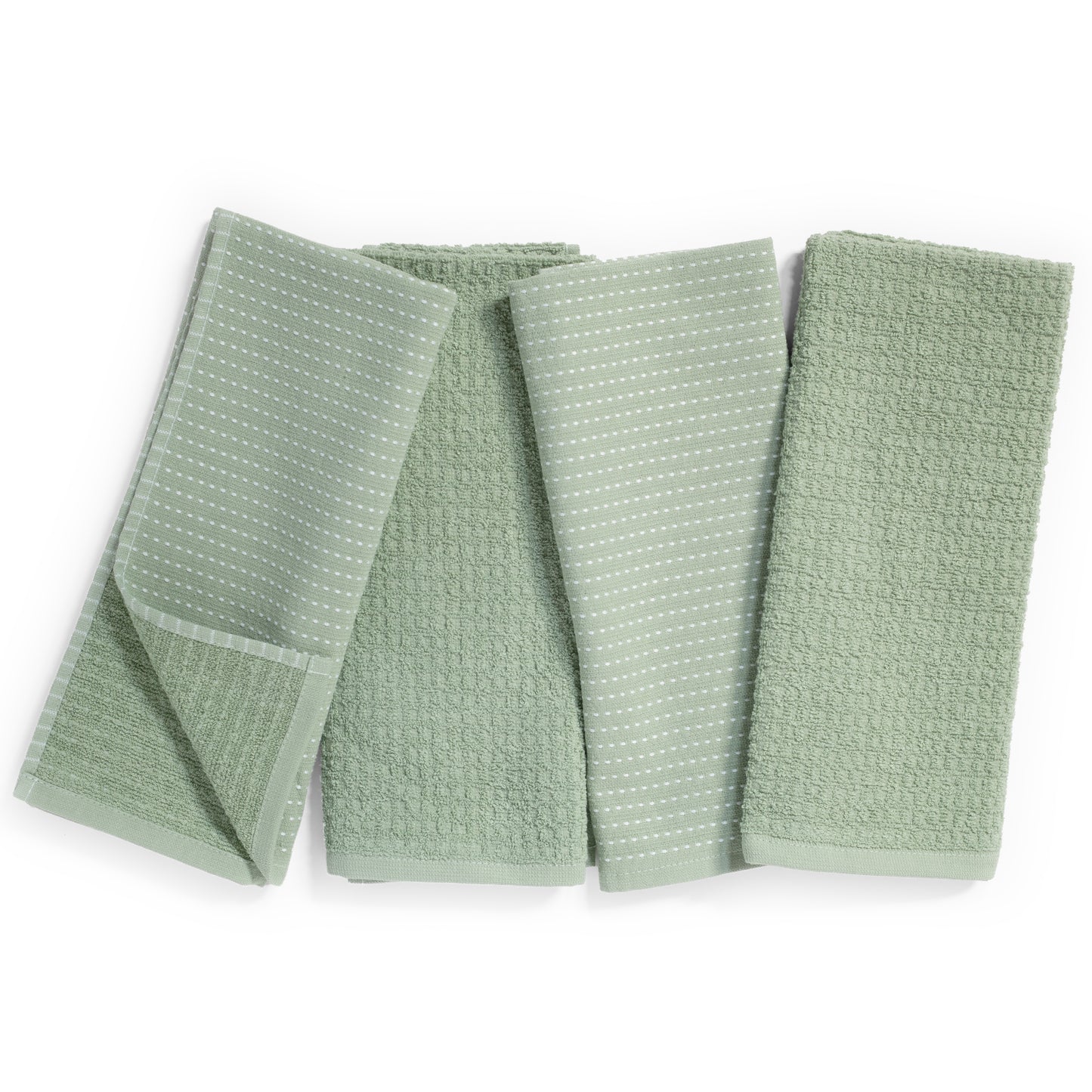 Mixed Basic Kitchen Towel Set - Sage