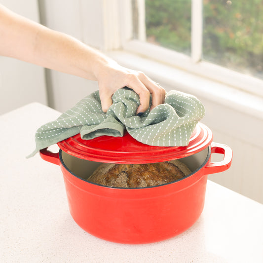 Mixed Basic Kitchen Towel Set - Sage