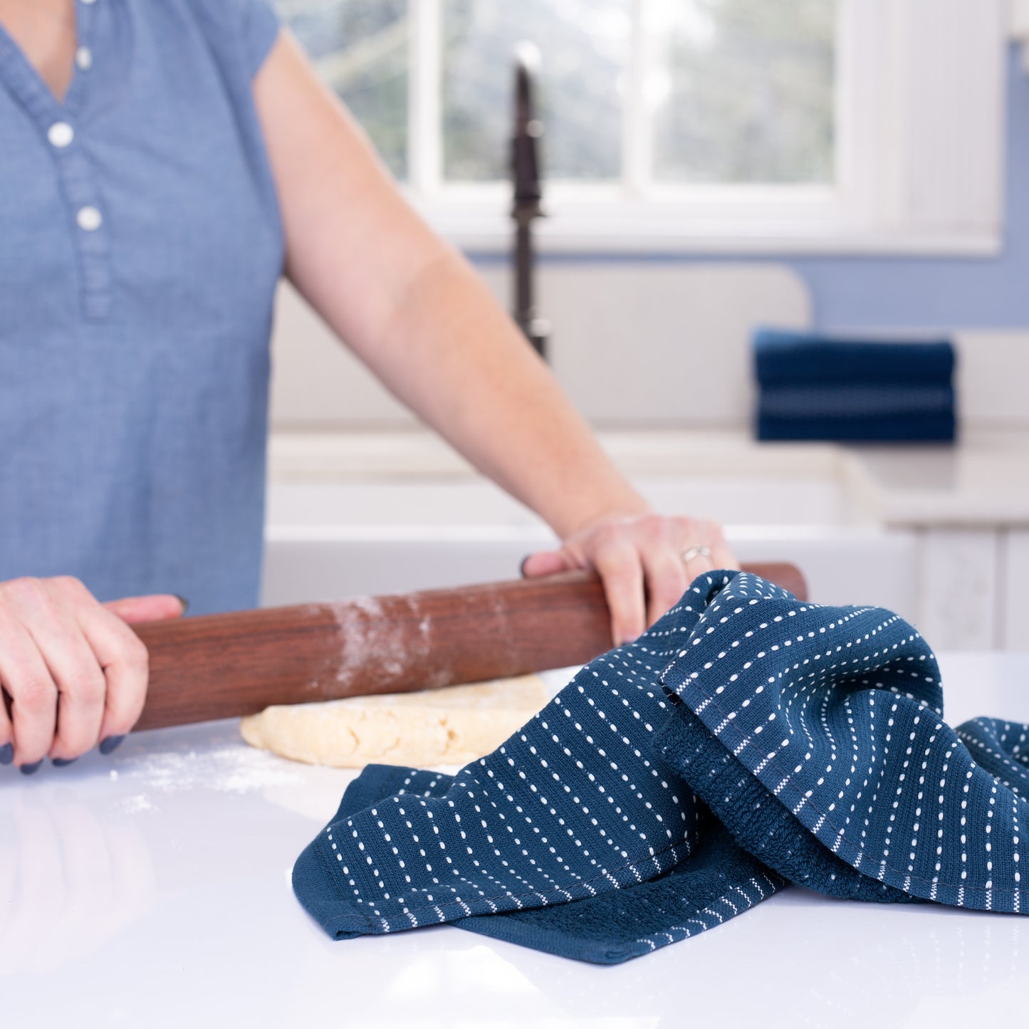 Mixed Basic Kitchen Towel Set - Blueberry