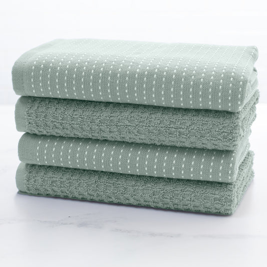Mixed Basic Kitchen Towel Set - Blue Maize