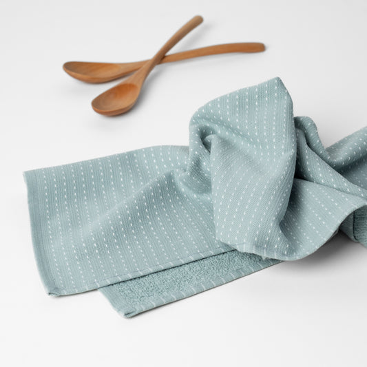 Mixed Basic Kitchen Towel Set - Blue Maize