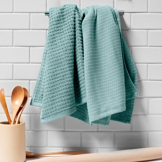 Mixed Basic Kitchen Towel Set - Blue Raspberry