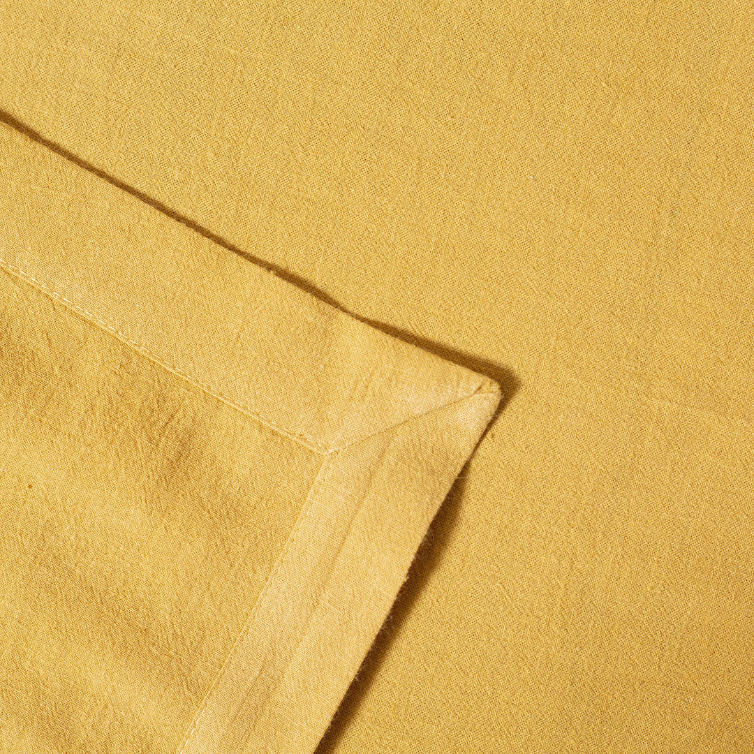 Seasonal Washed Linen-Cotton Tablecloth- Mustard