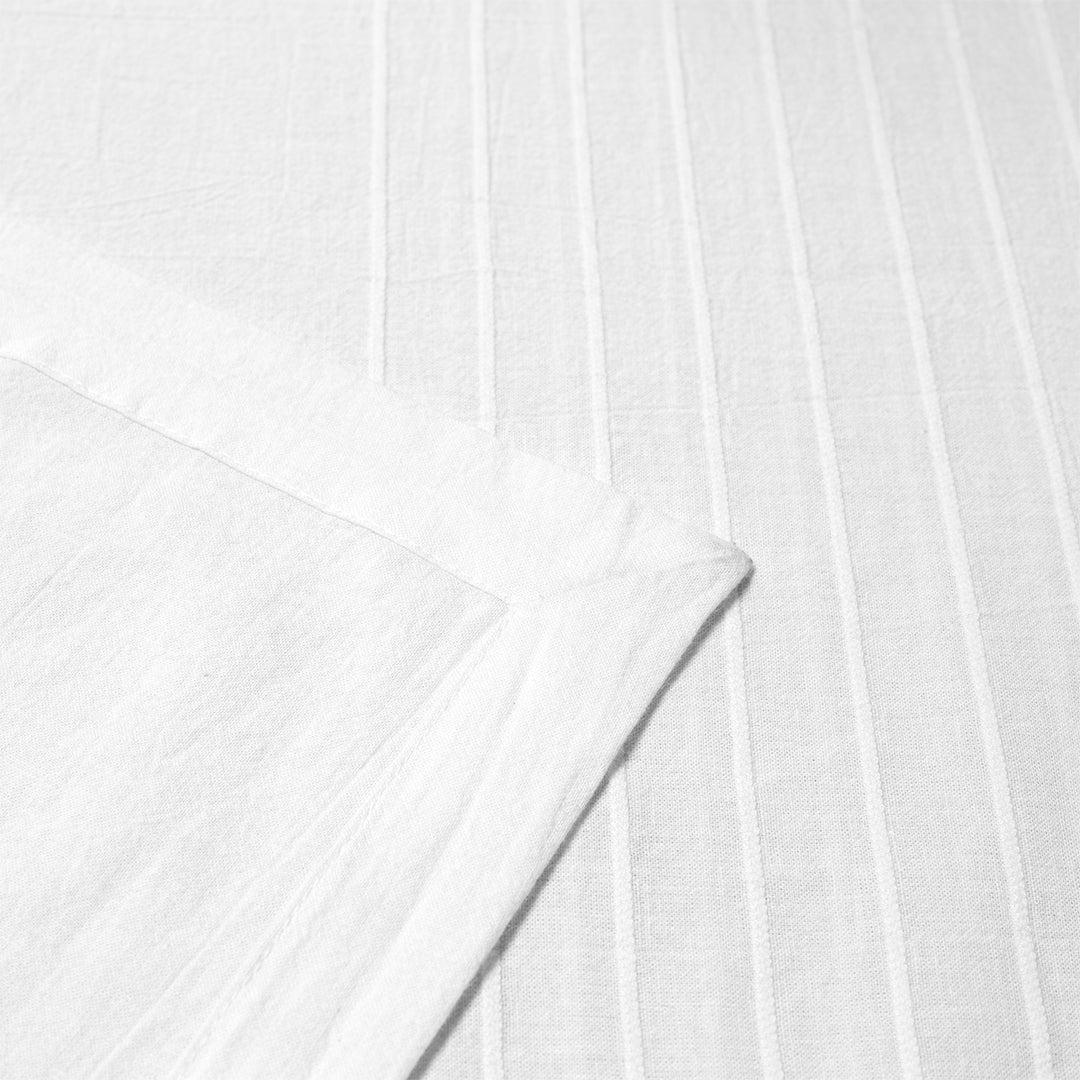 Washed Linen-Cotton Tablecloth- White